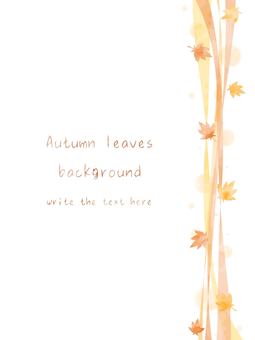 Gentle hand-painted autumn leaves and wave background material, , JPG, PNG and AI