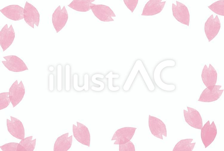 桜の花びら　メッセージカード 桜,花びら,春のイラスト素材