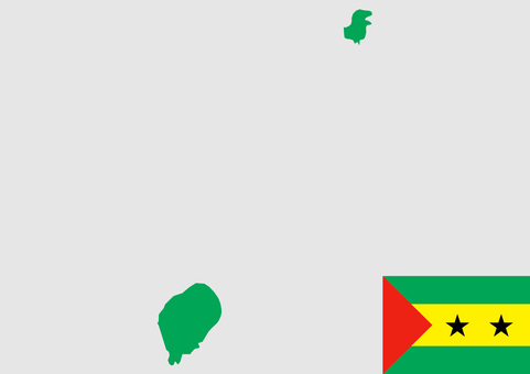 サントメ・プリンシペの地図（国旗柄） サントメ・プリンシペ,サントメプリンシペ,地図,国旗,外国,海外,地理,土地,国土,地形のイラスト素材