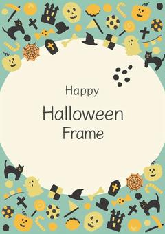 Halloween cute hand drawn frame, , JPG, PNG and AI