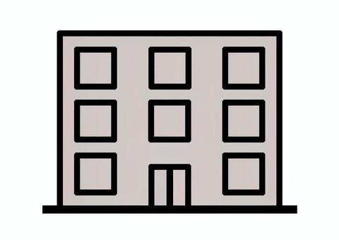 建物アイコン 企業,建物,ビル,アパート,マンション,立体,会社,入口,賃貸,住居のイラスト素材