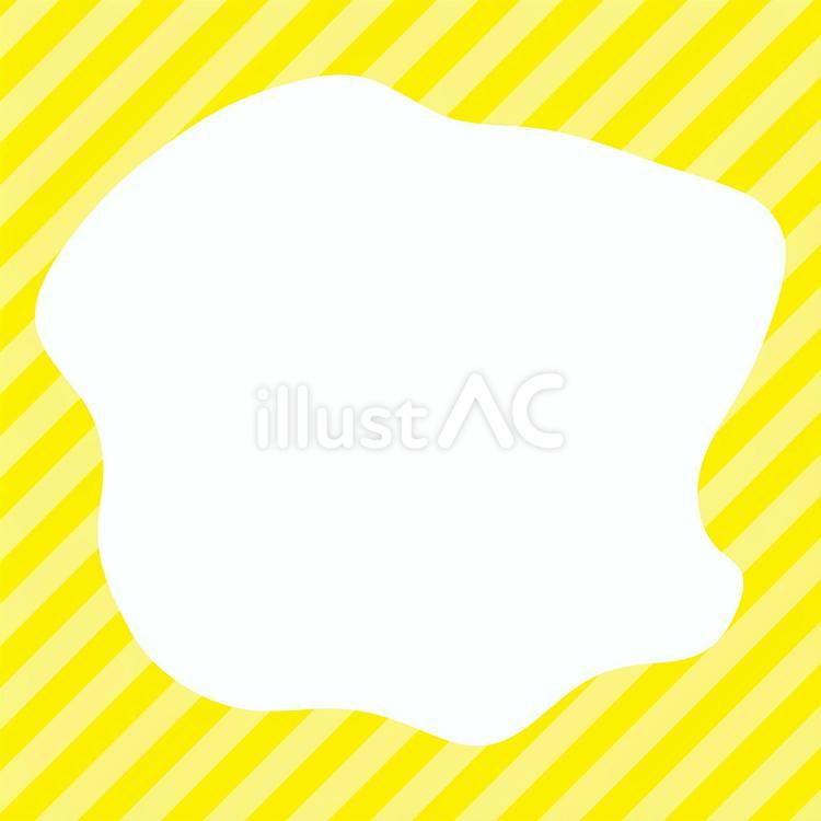 ストライプと流体シェイプの正方形背景・黄 背景,バックグラウンド,枠のイラスト素材