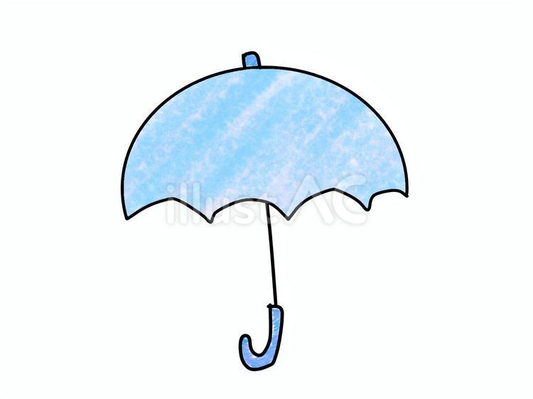 青い傘 傘,雨,梅雨のイラスト素材