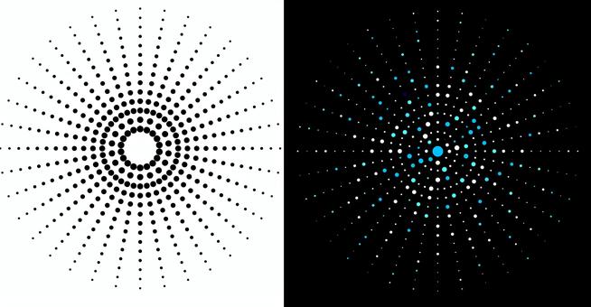 Illustration, dot, diffusion, sun, 