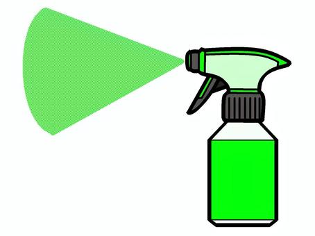 噴射するスプレーのアイコン『緑』 スプレー,噴射,ノズル,トリガー,容器,液体,噴霧,モチーフ,カラー,挿絵のイラスト素材