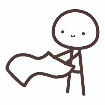 広げるシンプル人間 広げる,人間,シンプル,展開,敷く,片付ける,シート,風呂敷,敷物,敷布のイラスト素材