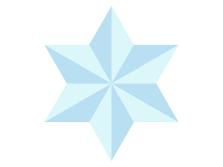 立体的な星アイコン/6角形/白 立体的,シンプル,アイコン,web素材,背景素材,背景透過,おしゃれ,販促,ベクター,星のイラスト素材