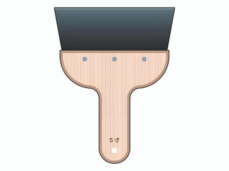 塗装用品-地ベラ・パテベラ　大 塗装用品,パテ,パテベラ,地ベラ,塗装のイラスト素材