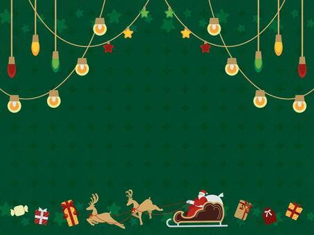 クリスマスに使えるフレーム背景74 クリスマスに使えるフレーム背景74 クリスマス,メリークリスマス,xmas,冬,電飾,ライト,トナカイ,サンタ,ソリ,サンタさんのイラスト素材