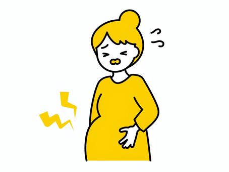 妊婦・お母さん・臨月02 人物,女性,妊婦,お母さん,ママ,シングルマザー,産婦,経産婦,保育,療育のイラスト素材