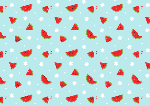 スイカのパターン背景イラスト02 夏,スイカ,背景,すいか,パターン,シームレス,壁紙,7月,8月,おしゃれのイラスト素材