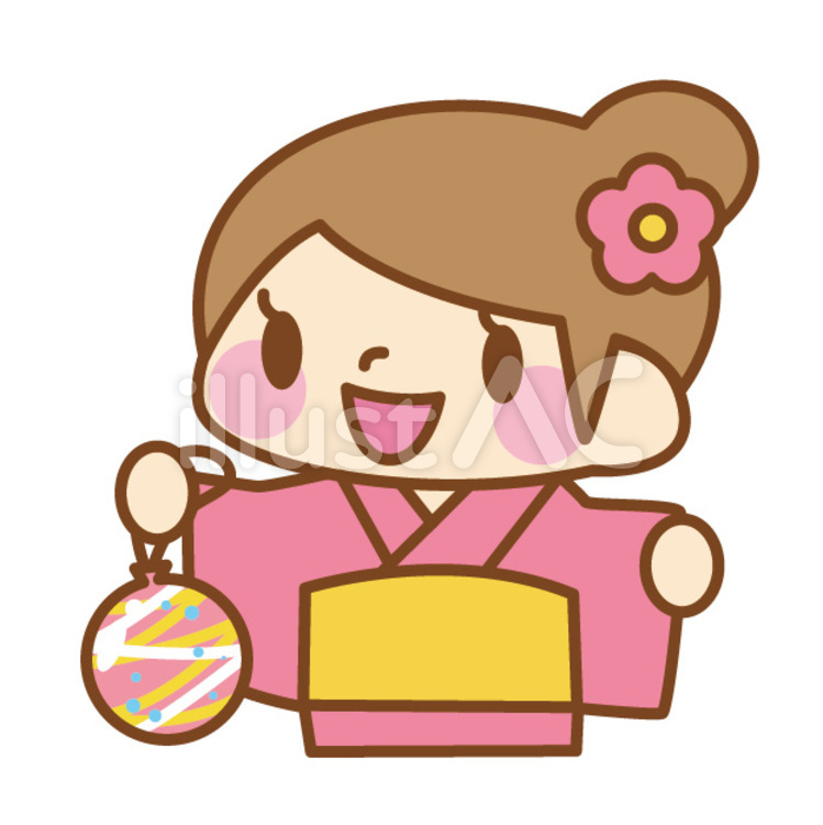 浴衣の女の子 女の子,浴衣,祭りのイラスト素材
