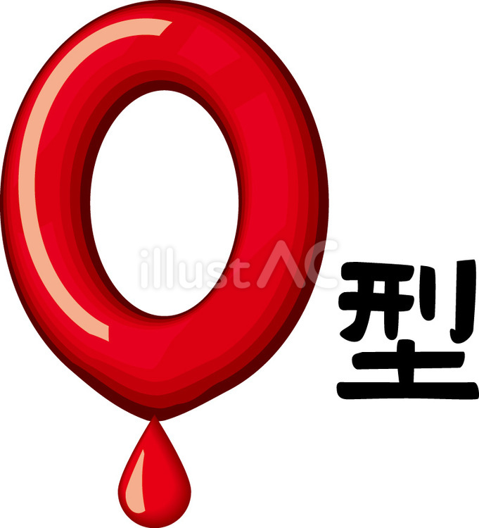 Ｏ型　 ｏ型,血液型,滴るのイラスト素材
