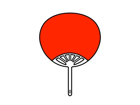 うちわ 赤