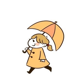 Raincoat, raincoat, umbrella, girl, JPG