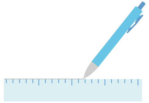 定規で直線を引く 定規,直線,シャープペンシル,シャーペン,書く,線,引く,文房具,青,水色のイラスト素材
