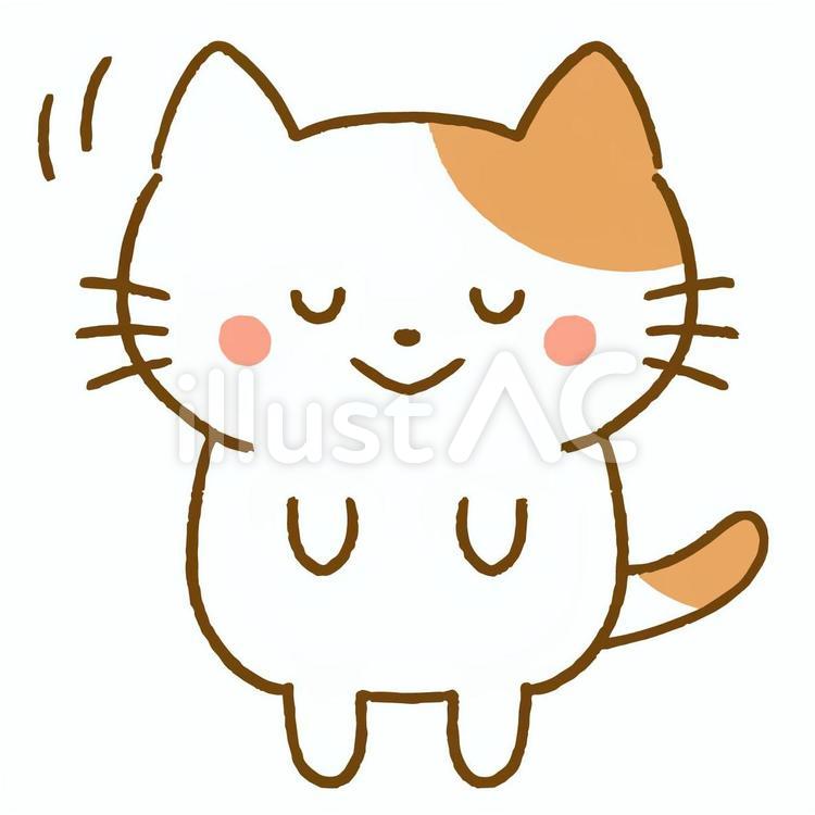 おじぎをする猫イラスト No 無料イラストなら イラストac