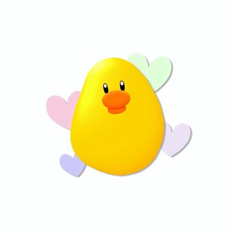 卵形ヒヨコ ヒヨコ,エンボス加工,ドロップシャドウ,卵,ハートのイラスト素材
