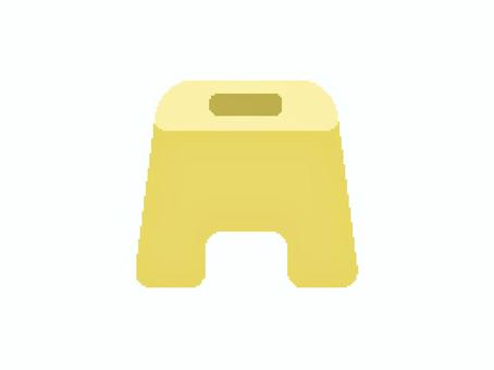 ドット絵風のお風呂場用の椅子