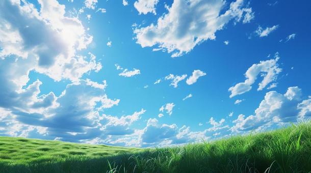 blue sky and white clouds, , JPG