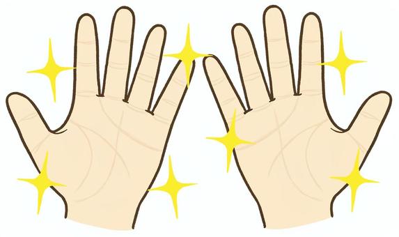 清潔な手のひら 手,両手,手のひら,清潔,指,手首,体,パーツ,ハンドケア,保湿のイラスト素材