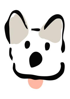 舌を出す犬 舌,べろ,犬,かわいい,わんこ,ペット,動物,シンプル,手描き風,キャラクターのイラスト素材