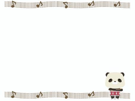 小太鼓_パンダ 小太鼓,パンダ,動物,かわいい,楽器,太鼓,フレームのイラスト素材