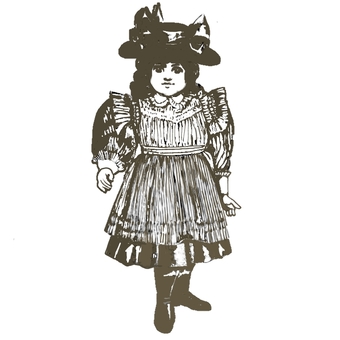 人形 人形,ドール,ビクトリアン,玩具,女の子のイラスト素材