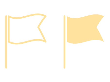 目標・目的地・旗・フラッグアイコンセット 旗,フラッグ,アイコン,線画,目標,目的,ピン,記号,案内,地図のイラスト素材