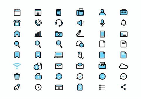 SNS・WEB・ビジネスアイコンセット SNS・WEB・ビジネスアイコンセット sns,webサイト,ビジネス,アイコンセット,ふんわりフォルムのイラスト素材