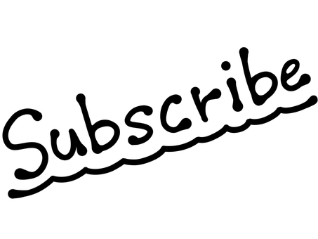 Subscribeの文字 サブスクライブ,登録,購読,ニュースレター,アカウント,利用,開始,プロモーション,マーケティング,広告のイラスト素材