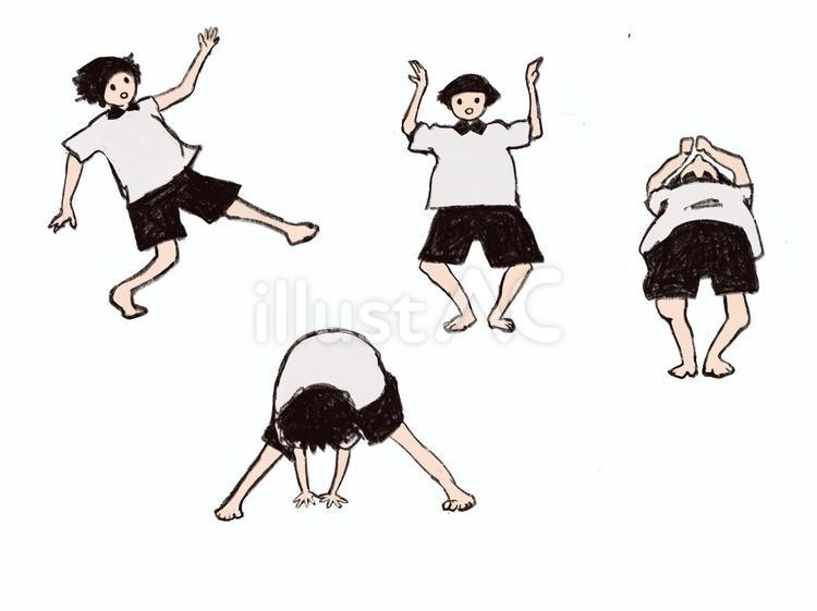 運動　学生 体育,運動,ダンスのイラスト素材