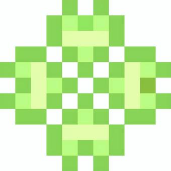 ドット絵の四葉のクローバー クローバー,四葉,ドット絵,ピクセルアート,16bit,かわいい,ポップ,ウィッシュコア,緑,春のイラスト素材