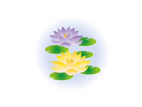 睡蓮01 睡蓮,池,水辺,水草,6月のイラスト素材
