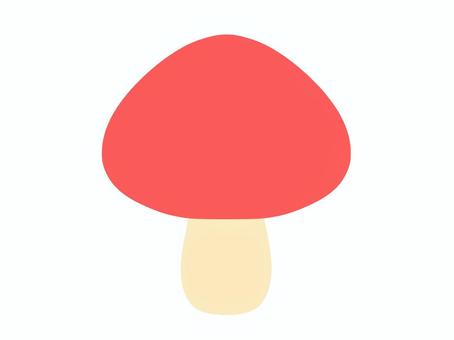 赤いキノコの主線なしイラスト 食べ物,野菜,キノコ,山,軸,かわいいのイラスト素材
