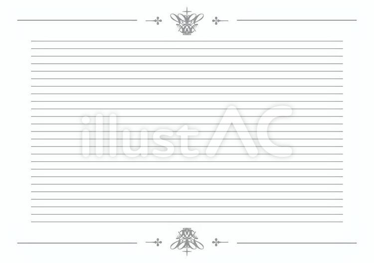 クラウンの便箋6 プラチナ,大人っぽい,銀色のイラスト素材