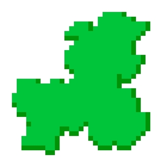 Pixel art Gifu prefecture, Pixel art Gifu prefecture, prefektur gifu, panggonan tengah, jepang peta,