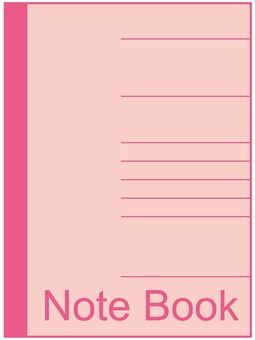 Note (pink), note, notebook, notebook, JPG, PNG and AI