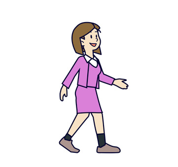 制服姿の女性 制服姿の女性 女性,10代,20代,30代,制服のイラスト素材