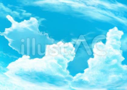 空と雲と青と