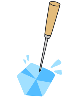 アイスピックで氷を割る アイスピック,雑貨,氷,割る,生活,シンプル,調理道具,キッチン用品,かわいいのイラスト素材