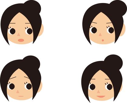 Girl's facial expression 6, , JPG and PNG