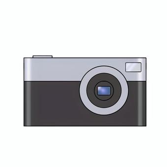 カメラ（ブラック） カメラ,デジタルカメラ,コンパクトカメラ,写真,撮影,趣味,電子機器,撮影機器,携帯,写すのイラスト素材