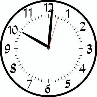 10時経過 時計,午前,午後,10時,経過,メモリ,秒針,回る,インテリア,道具のイラスト素材