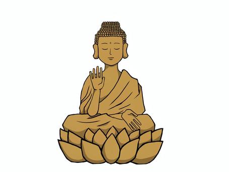 茶色の仏様 人物,神,仏,宗教,有り難い,尊敬,祈る,信じる,守る,神社のイラスト素材