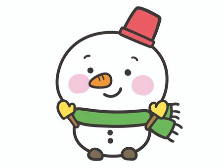 可愛い雪だるま1 雪だるま,可愛い,キャラクターのイラスト素材