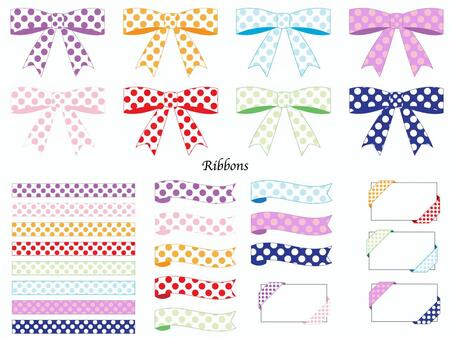 Illustration, ribbon, dot, polka dot, 