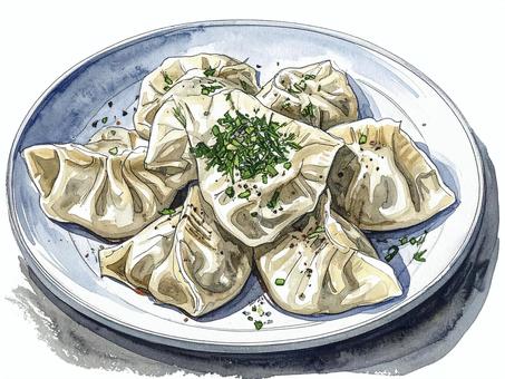 餃子  AI生成画像