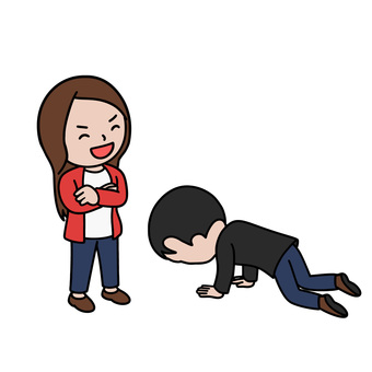 勝敗が決まった人々 勝ち,負け,敗者,勝者,明暗,敗北,勝利,勝敗,天国,地獄のイラスト素材