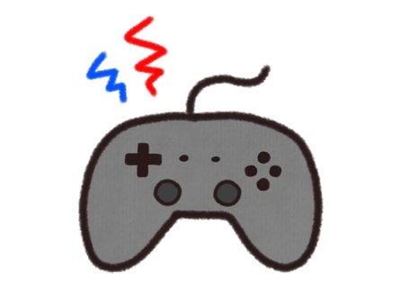 ゲームコントローラーの手描きイラスト 手描き,素材,ゲーム,コントローラー,ゲーム機のイラスト素材